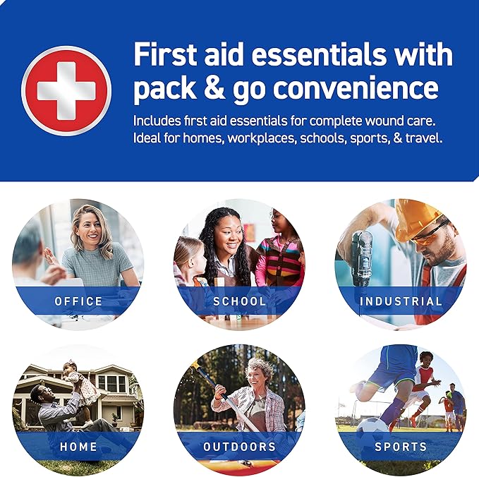 Care Science First Aid Kit, 110 Pieces | Professional Use for Travel, Work, School, Home, Car, Emergency, Survival, Camping, 