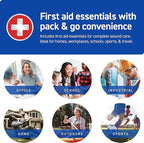 Care Science First Aid Kit, 110 Pieces | Professional Use for Travel, Work, School, Home, Car, Emergency, Survival, Camping, 