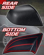 Side Mirror Caps Cover Compatible with Tesla Model 3 2017 2018 2019 2020 2021 2022 2023 2024 2025 Matte Carbon Fiber Mirror Covers