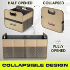 FORTEM Car Trunk Organizer, Collapsible Two Compartment Organizer, Foldable SUV & Truck Storage for Car Accessories for
