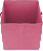 Casafield Set of 6 Collapsible Fabric Cube Storage Bins, Hot Pink - 13" Foldable Cloth Baskets for Shelves, Cubby Organizers 