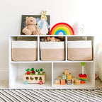 NaturalCozy Storage Cubes 9”x9”x7”Cotton Rope Woven Baskets for Organizing 3-Pack | 9 Inch Cube Storage Bin | Small Basket fo