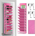 10 - Pocket Over - the - Door Hanging Shoe Organizers & Rack, Made of Sturdy 600D Oxford + Non - Woven Fabric, Space - Saving