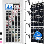 over the door shoe organizer,2025 upgraded,shoe organizer,35 Huge pockets,over door shoe organizer,Store size 13 shoes,shoe o