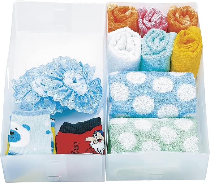 YBM HOME Closet Drawer Organizer for Underwear, Socks, Bras, Ties, Scarves, Foldable Dresser Storage Boxes (Medium Drawer Org