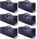 VELVETSURE Heavy Duty Extra Large Moving Bags W/Backpack Straps - Strong Handles & Zippers, Storage Totes For Space Saving, F