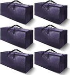 VELVETSURE Heavy Duty Extra Large Moving Bags W/Backpack Straps - Strong Handles & Zippers, Storage Totes For Space Saving, F