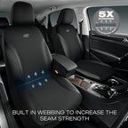 Skechers Car Seat Covers, Work Leather Seat Covers 5-Times Stronger Built-in Webbing, Oxford Fabric Seat Cover Full Sets, Air