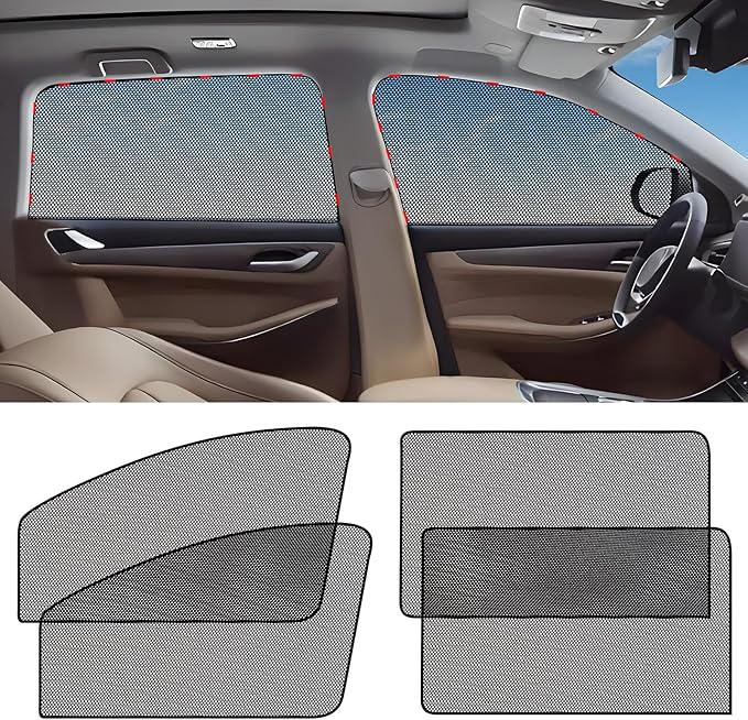 ZATOOTO Car Window Shade for Baby Car Sun Shade Side Window Breathable Mesh Sun Blocker for UV & Heat Glare Free Universal for Most Cars Easy Magnetic Installation Perfect for Camping Travel Napping
