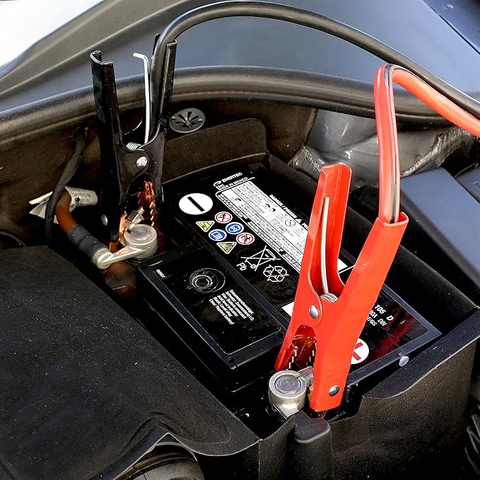 EPAuto 6 Gauge x 16 Ft Heavy Duty Booster Jumper Cables with Travel Bag and Safety Gloves