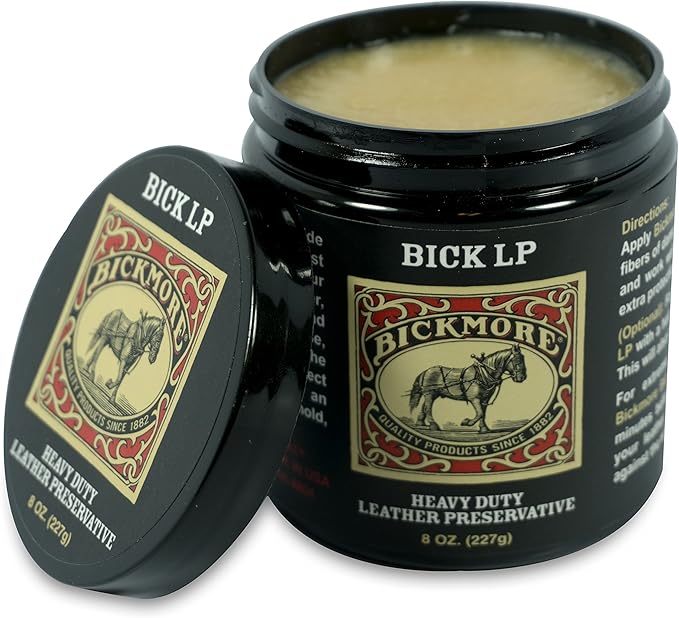 Bickmore Heavy Duty Leather Conditioner, Scratch Repair - LP 8oz | Preservative, Protector & Restorer Balm for Dry, Cracked, 
