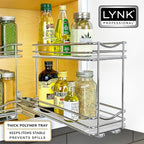 LYNK PROFESSIONAL® Pull Out Spice Organization for Cabinets - 4-3/8 inch Wide – Spice Rack for Inside Cabinets, Slide Out Spi