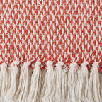 DII Woven Throw Collection 100% Cotton, Basketweave, 50x60, Spice (Pack of 2)