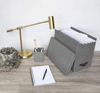 Bigso John Desktop File Box - Storage Solution and Document Organizer for Important Paperwork - Durable Hanging File Box with