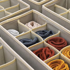 DIOMMELL Set of 6 Foldable Cloth Storage Box Closet Dresser Drawer Organizer Fabric Baskets Bins Containers Divider for Cloth