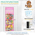 Honeyera Storage for Stuffed Animals - Over Door Organizer for Stuffies, Baby Accessories, and Toy Plush/Easy Installation wi