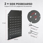 TRZZ Power Tool Organizer Wall Mount, 3-Layer Charging Station with 8 Outlets, 6 Drill Holders and Drill Bit Rack, Efficient 