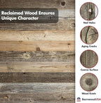 Blanket Ladder 5 Foot Fully Assembled | 60 Inch Rustic Reclaimed Wood Ladder for Blankets, Quilts, Towels, Throws, Decorative