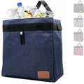 Car Trash Can Hanging for Headrest, Extra Large Waterproof Auto Garbage Bag Organizer, Collapsible Vehicle Waste Bin (Navy Blue)