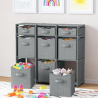 Cube Storage Organizer with Storage Bins Included - The Perfect Closet Organizers and Storage Solution. Includes 9 Storage Cu