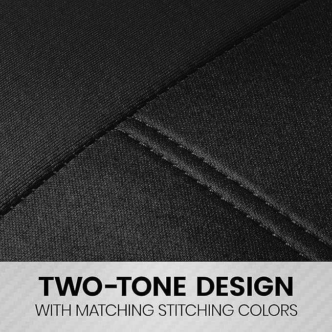 BDK carXS Seat Covers for Cars, Black Two-Tone with Matching Back Seat Cover, Made to Fit Most Auto Truck Van SUV, Interior C