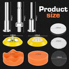 133pcs 3 Inch Sanding Disc Drill Polishing Kit Sanding Attachment, Headlight Restoration Kit, Hook and Loop Sanding Pads 60 to 7000 Wet Dry Sandpaper, Drill Sanding Attachment for Car, Wood, Metal