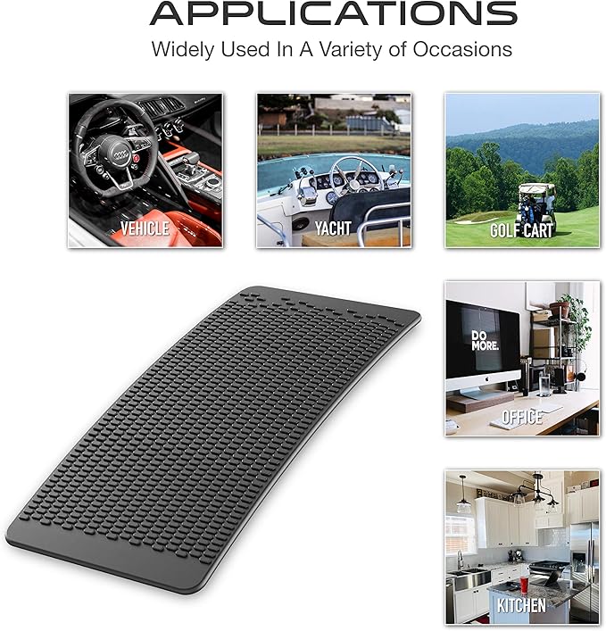 Car Dashboard Non Slip Mat, JIMISHA Anti Slip Pad, Anti Slide Sticky Dash Pad, Multifunctional Fixate Gripping Gel Pad for Ra