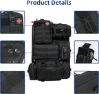 Tactical Car Seat Back Organizer,Back Seat Organizer with 5 Detachable Molle Pouches,Molle Panel Organizer Fits for Vehicel Such as Jeep,Truck,SUV, Car