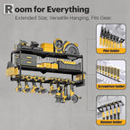 Spampur Power Tool Organizer Wall Mount, 15 Min Assembly & Maximum 100lb load by Heavy Duty Metal, 8 Drill Holder, 3 Layers G