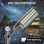 loyoele 900000LM 10000W Solar Street Lights Outdoor – LED Solar Light with Motion Detection, Dusk to Dawn, Weatherproof, Ideal for Security Lighting in Driveways and Parking Lots