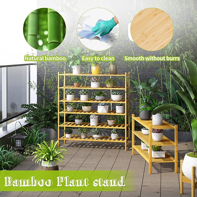 BMOSU 3-Tier Bamboo Extended Shoe Rack Premium Stackable Shoe Shelf Storage Organizer for Hallway Closet Living Room Entryway