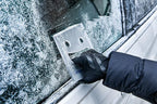 FrostGuard Scrape Buddy Car Ice Scraper Scrape with a Smile - Quickly Remove Frost, Ice and Snow from Your Vehicle Windows and Wiper Blades - Acrylic with Comfort Neoprene Sleeve - Clear Frost