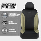Skechers Car Seat Covers, Work Leather Seat Covers 5-Times Stronger Built-in Webbing,Oxford Fabric Seat Cover Full Sets, Airb