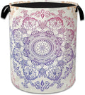 Groovy Mandala Laundry Basket Collapsible Laundry Hamper with Handle, Oxford Clothes Toy Storage Bin for Bathroom Bedroom Roo