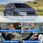 Front Side Half Window Shade Foldable Custom Fit for Honda Odyssey 2018-2024 Car Window Shades for Side Window Sun Shade UV Protection Heat Insulation for Camping Sleeping 6PCS