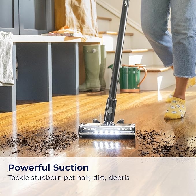 Bissell CleanView XR 200W Lightweight Cordless Vacuum w/Removable Battery, 35-min runtime, Tangle-Free Brush Roll, LED Lights
