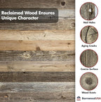 BARNWOODUSA Throw Blanket Ladder – Fully Assembled Reclaimed Wood – Rustic Decorative Ladder for Towels, Quilts, & More – Per