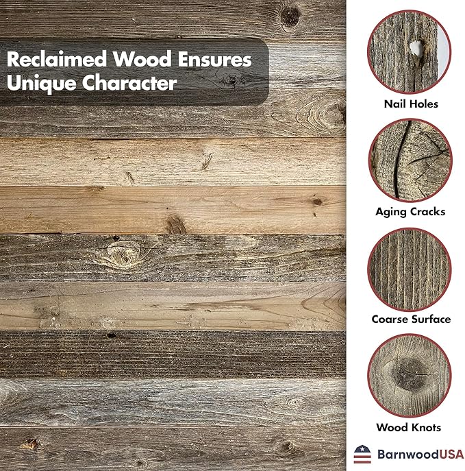 BARNWOODUSA Throw Blanket Ladder – Fully Assembled Reclaimed Wood – Rustic Decorative Ladder for Towels, Quilts, & More – Per