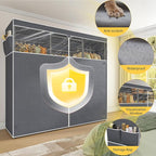 Raybee Clothes Rack with Cover,Portable Closet Heavy Duty,Metal Clothing Racks for Hanging Clothes Adjustable for Bedroom 66.