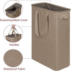efluky Slim Laundry Basket, Narrow Laundry Hamper with Handles, Collapsible Dirty Clothes Hamper, Tall Laundry Bin for Laundr