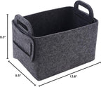 Storage Basket Felt Storage Bin Collapsible& Convenient Box Organizer with Carry Handles for Office Bedroom Closet Babies Nur