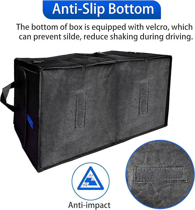 YOSRTER Car Trunk Organizer for Dodge Charger Durango Challenger Ram Collapsible Storage Box with Handle Foldable Lid Non
