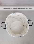 QUEENLALA Large Storage Basket,Laundry Hamper/Bathroom/Home Decor/Collapsible Round Storage Bin,Boys and Girls Hamper/Boxes/C