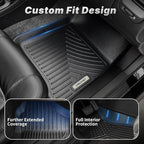 OEDRO Floor Mats & Cargo Mat Fit for Chrysler Pacifica 2017-2025 2026(No Hybrid Models), 7 and 8 Passenger Model, 2020-2025 Voyager Custom All-Weather Protection Full Set TPE Floor Liners