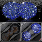 CAR PASS 11 PCS Bling Diamond Car Accessories for Women, Sparkly Rhinestone Steering Wheel Cover, Bling Seat Belt Cushion, Gl