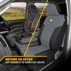 Cat MeshFlex Automotive Seat Covers for Cars Trucks and SUVs – Gray Car Seat Covers for Front Seats, Truck Seat Protectors wi