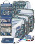 8 Set Packing Cubes for Travel, Gifts for Women Mom,Anti-Tearing Suitcase Organizer for Luggage with Shoe & Hanging Toiletry 