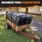 Mockins 40 Cu Ft XXL Hitch Cargo Carrier Bag 84"x24"x34" | 7 Ft Extra Wide Waterproof Trailer Hitch Storage & Truck Bed Cargo Bag | Heavy Duty Vehicle Soft-Shell Carriers w/Lock, Straps & Carry Case