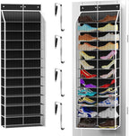 Kotkn 24-Pair Over Door Shoe Organizer for Family & Kids, Double Sided | Hanging Storage for Sneakers, Boots, Toys & Room Org