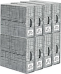 SUOCO SheetCube Bed Sheet Organizers and Storage 8 Pack, Foldable Linen Closet Organizer with Window and Label, Bedding Stora